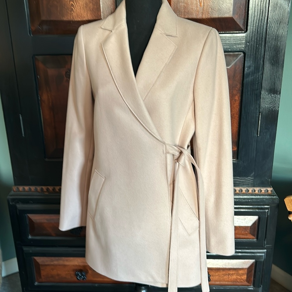 Banana Republic wool blend wrap tie coat